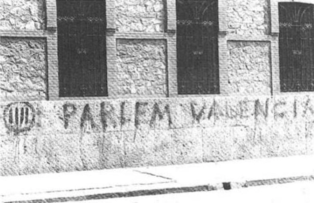 Pintades a favor del valencià el 1965
