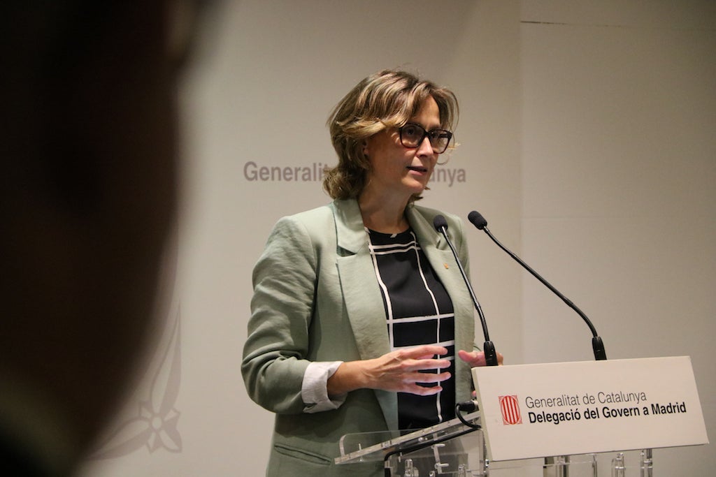 La consellera d'Acció Exterior de la Generalitat de Catalunya, Meritxell Serret, aquest dilluns a Madrid | Miquel Vera | ACN