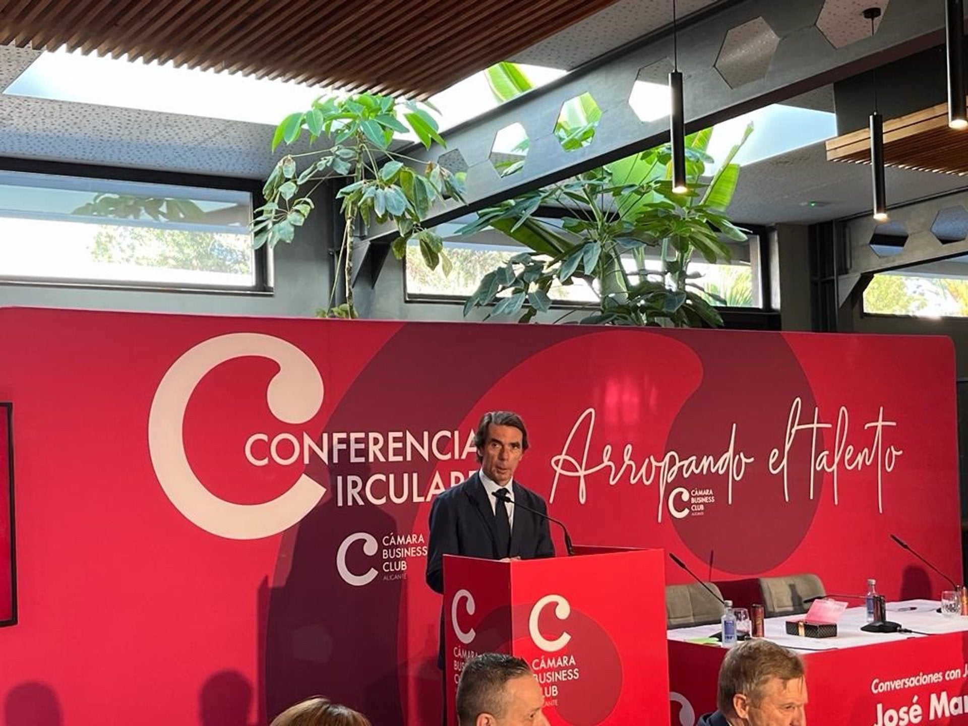 L'expresident espanyol, José María Aznar, en una conferència a Alacant / Europa Press