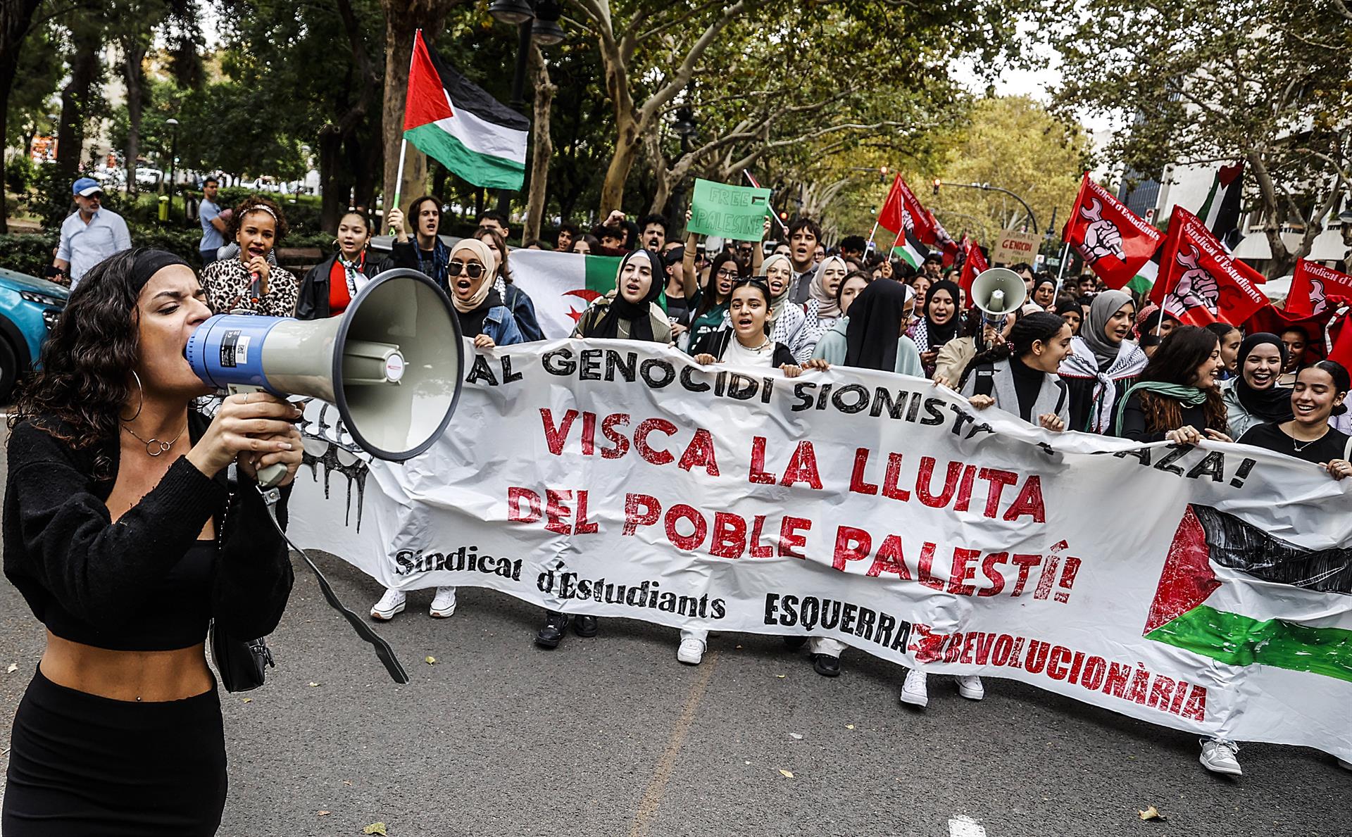 Manifestació a València a favor de Palestina