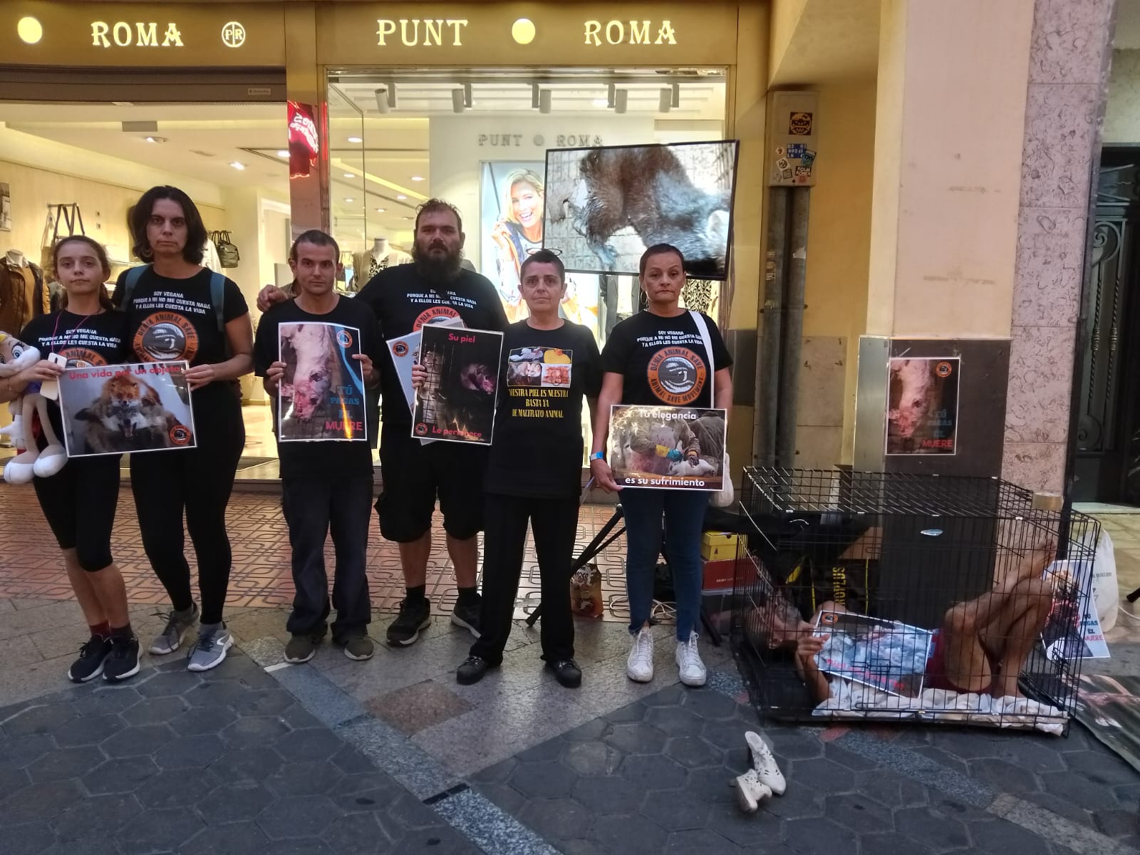 Animalistes protesten a Benidorm contra les pràctiques de la indústria pelletera