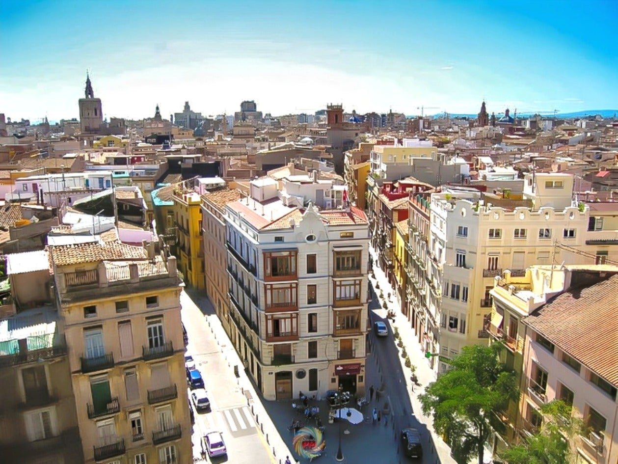 La plaça dels Furs en una imatge d'arxiu