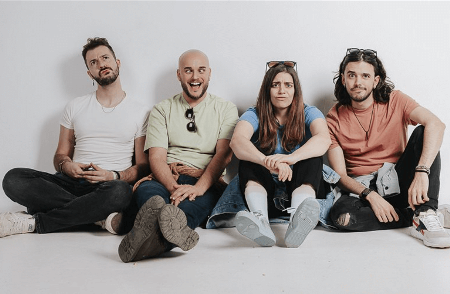 Ana Gisbert, Jaume Grau, Cristian Hernández i Artur Soler, del pòdcast El dolcet pal café