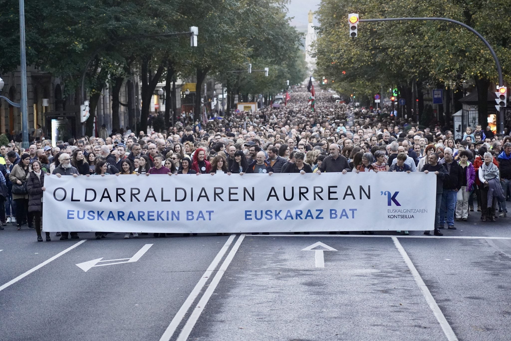 Manifestació convocada a Bilbao per Kontseilua a favor de la normalització de l'èuscar
