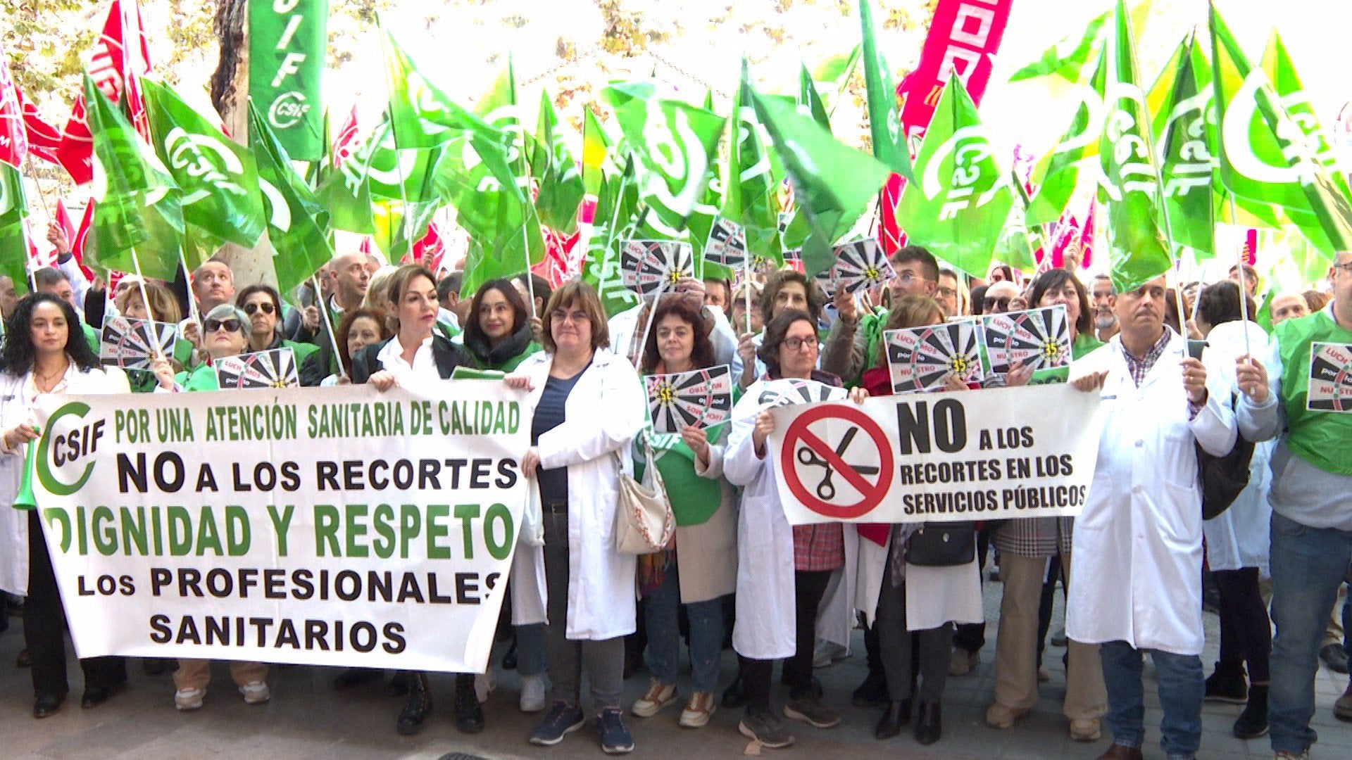 Manifestació per la jornada de 35 hores en sanitat / Europa Press