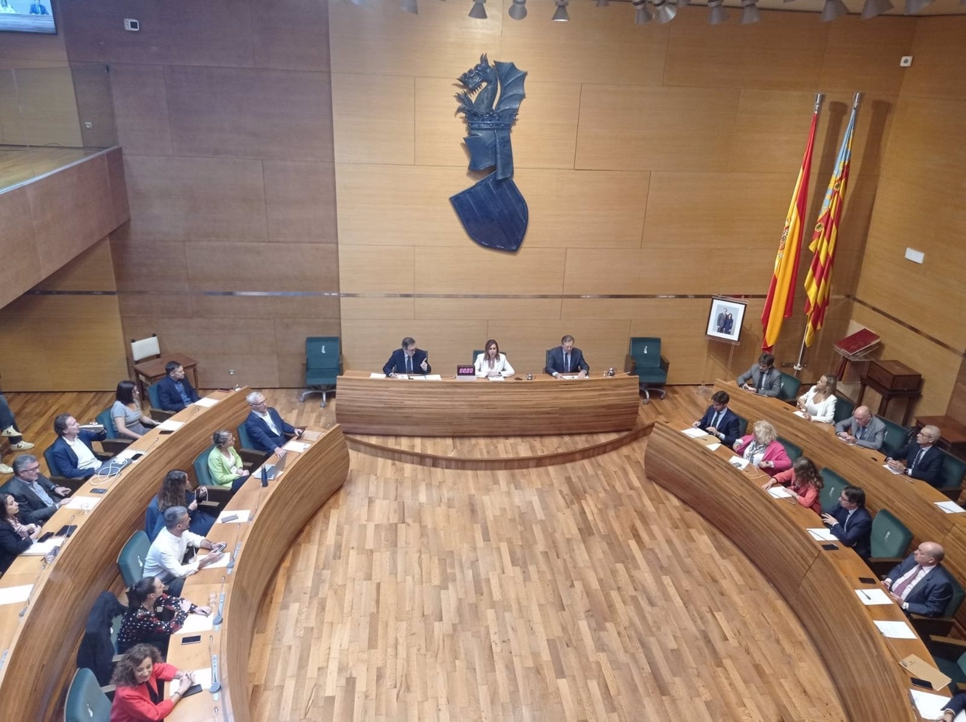 Panoràmica del Ple de l'Ajuntament de València