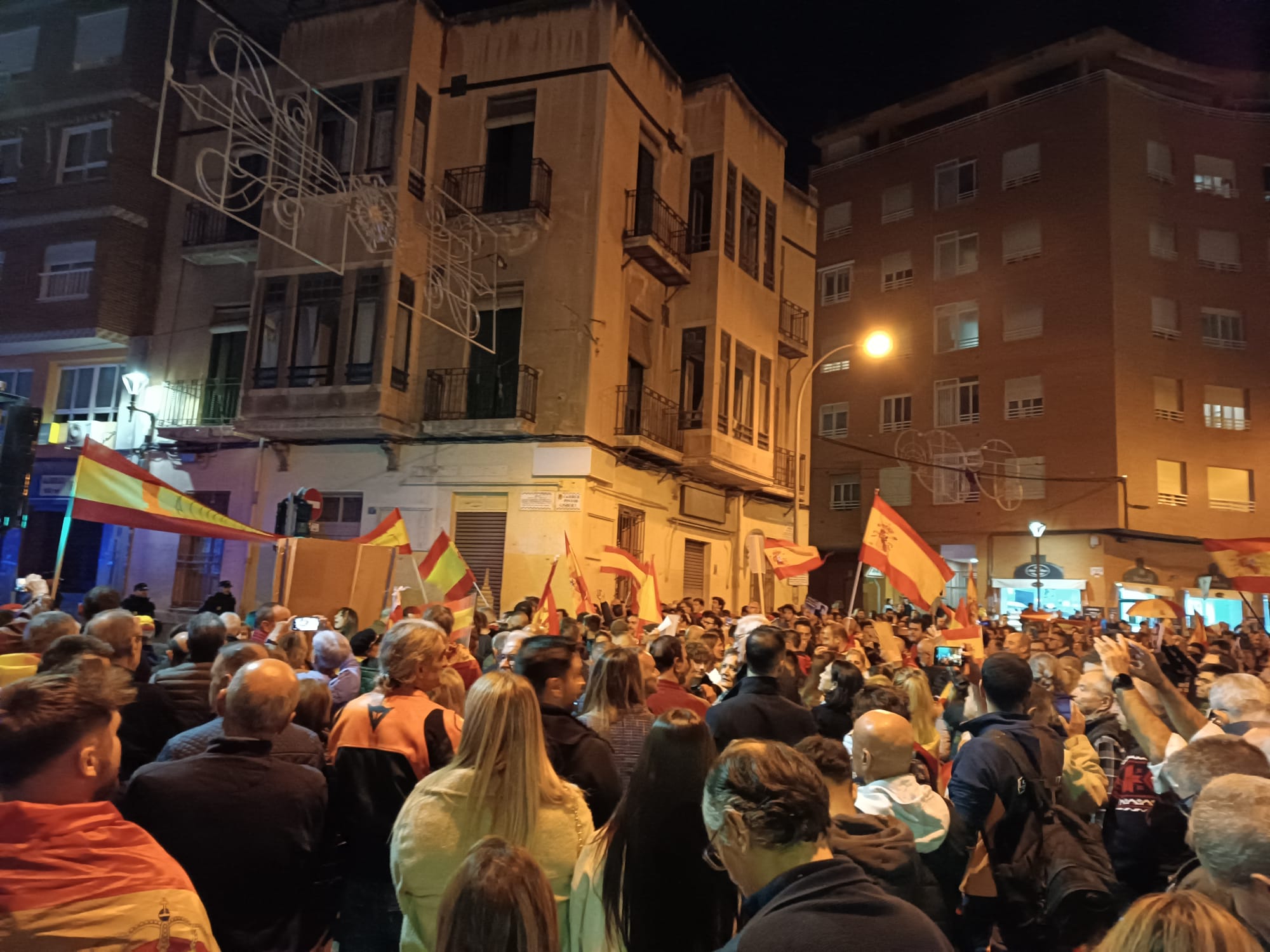 Manifestació contra l'amnistia celebrada a Alacant