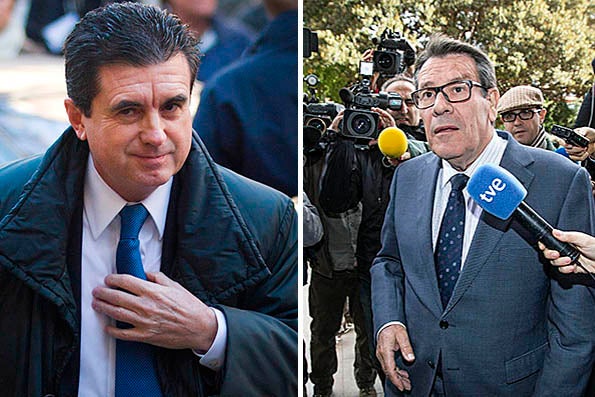 L’expresident balear Jaume Matas (PP) i Pedro Hernández Mateo, exalcalde de Torrevella (PP) i exdiputat de Les Corts