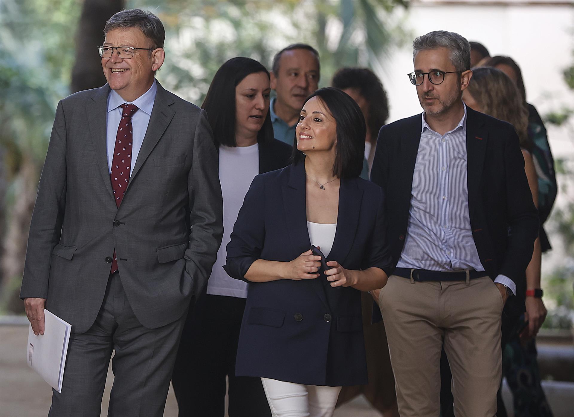 Rebeca Torró i Arcadi España amb Ximo Puig / Europa Press