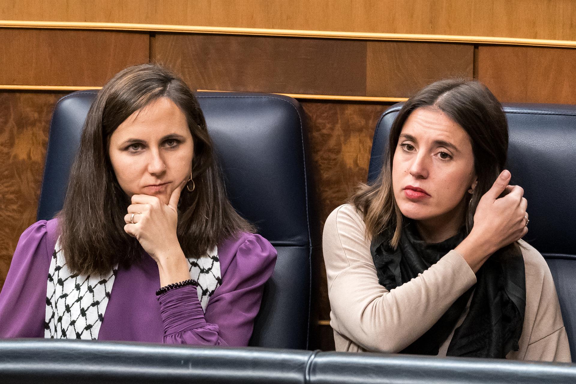 Ione Belarra i Irene Montero, dirigents de Podem / Europa Press