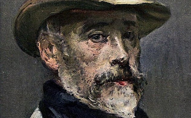 Pinazo, «Autoretrat» (detall), 1900. Oli sobre llenç. Museu Nacional d'Art de Catalunya (MNAC)