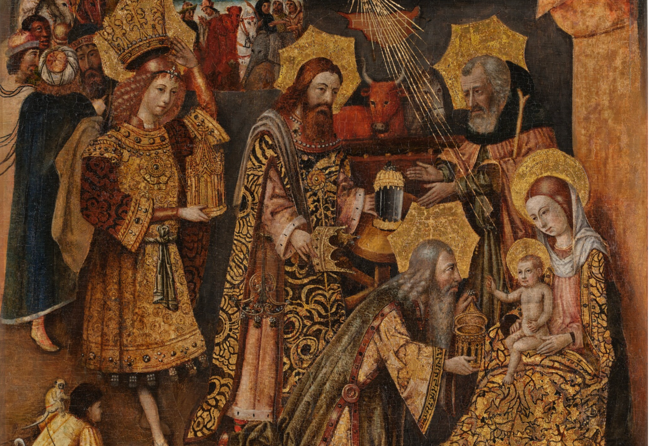 Joan Reixac, «Adoració dels Reis d'Orient» (detall), ca. 1439