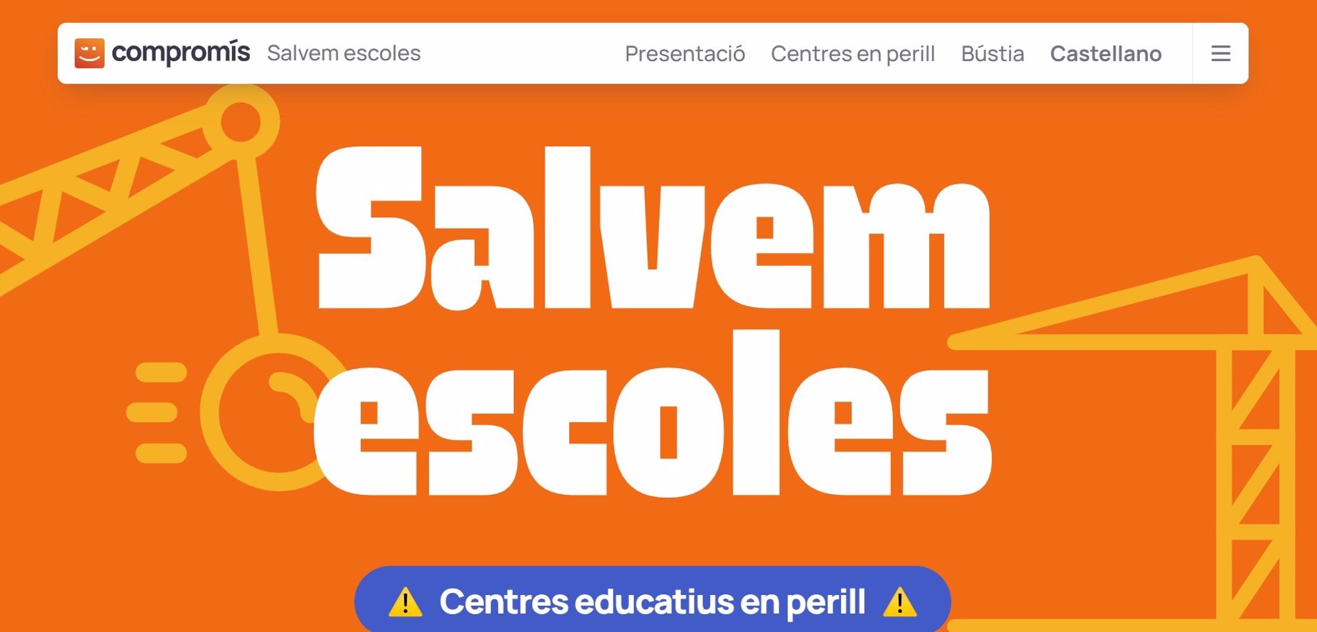 El portal web «Salvem Escoles»