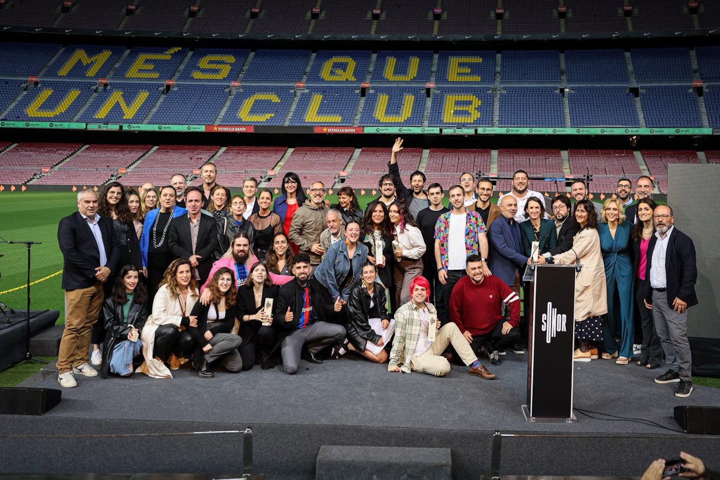 Gala de lliurament dels Premis Sonor 2023, celebrada al Camp Nou, Barcelona