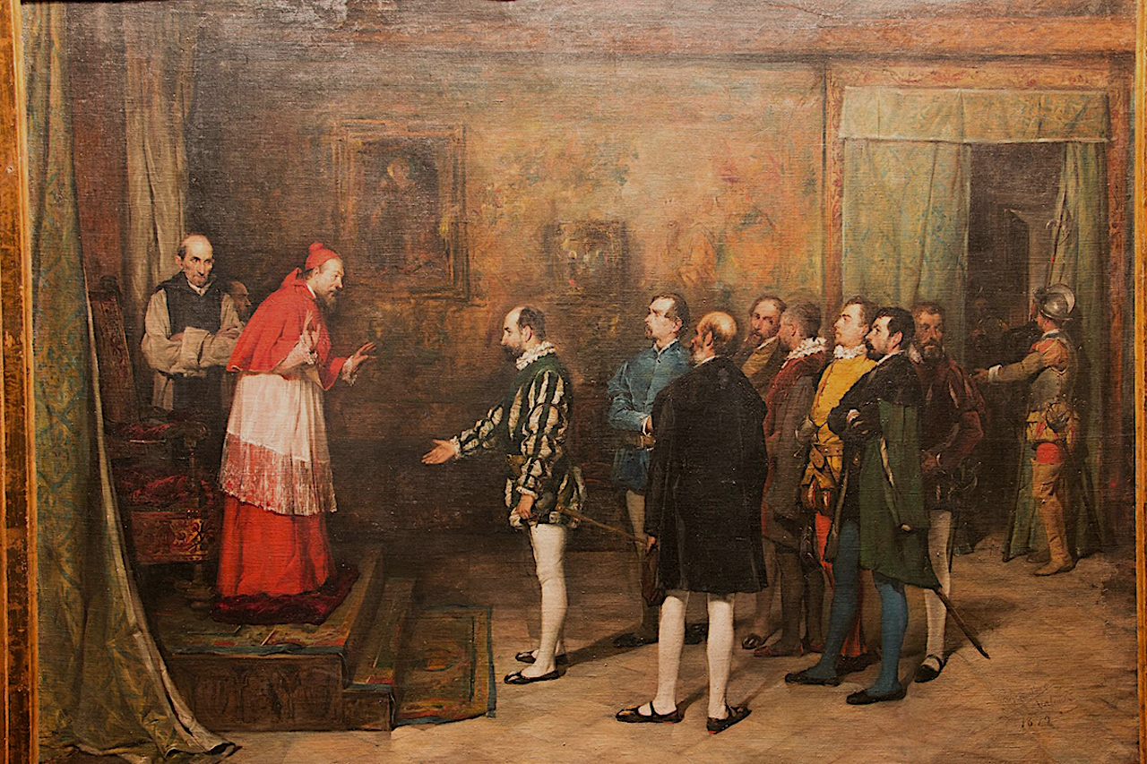 Josep Benlliure i Gil, «Els agermanats rebuts pel cardenal Adrià d’Utrecht» (1872)
