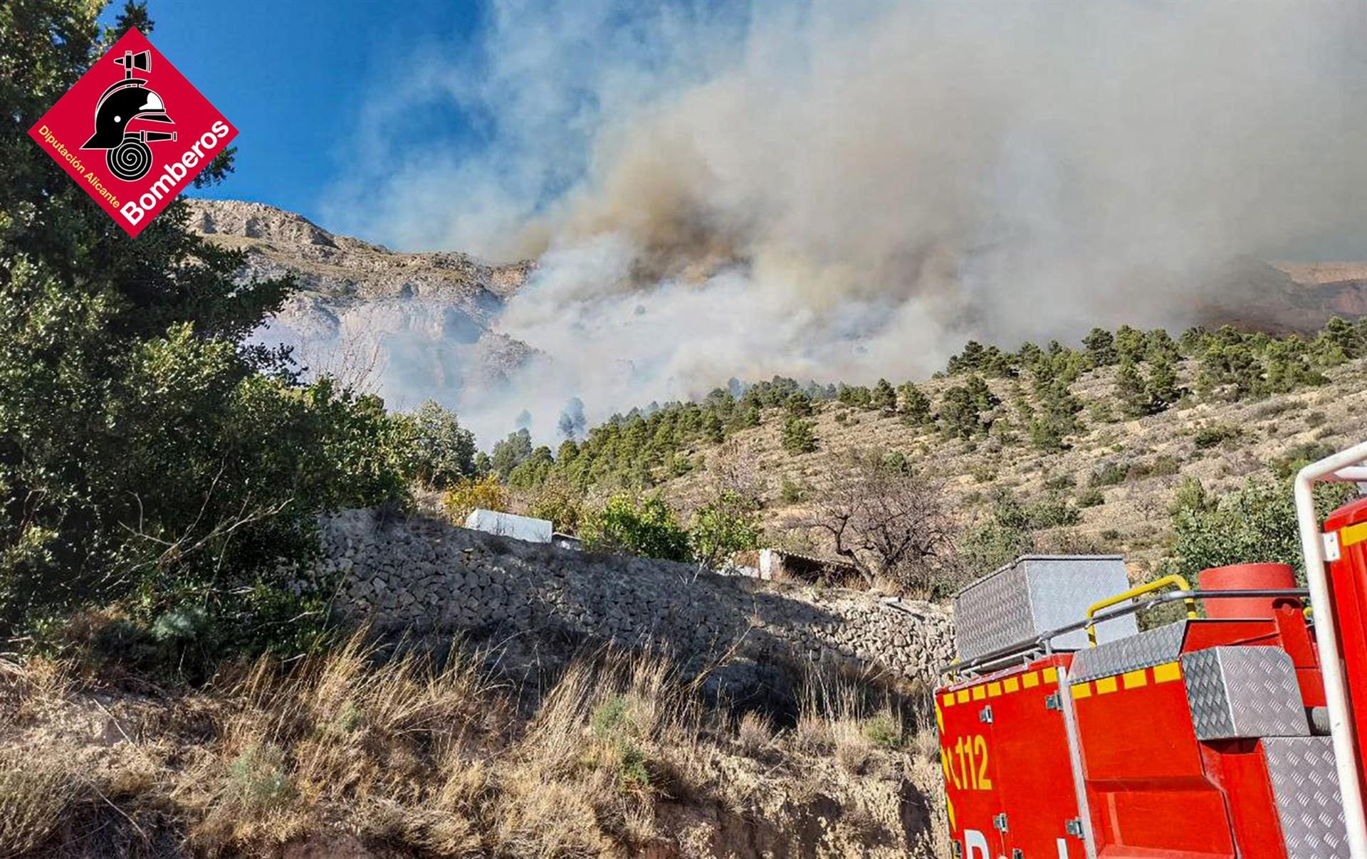 Incendi forestal a Sella