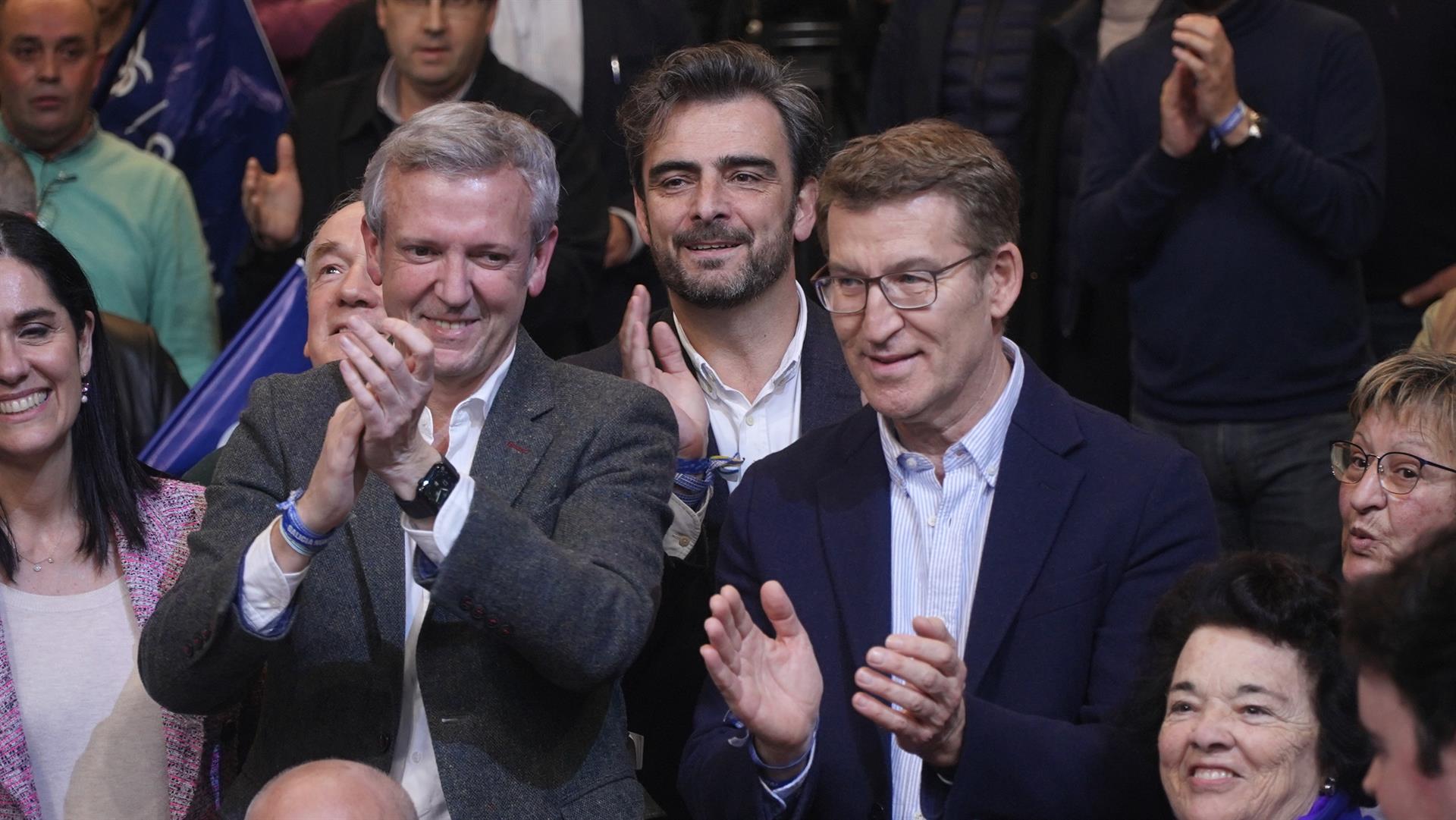 El president gallec, Alfonso Rueda, amb el líder estatal del PP Alberto Núñez Feijóo / Europa Press