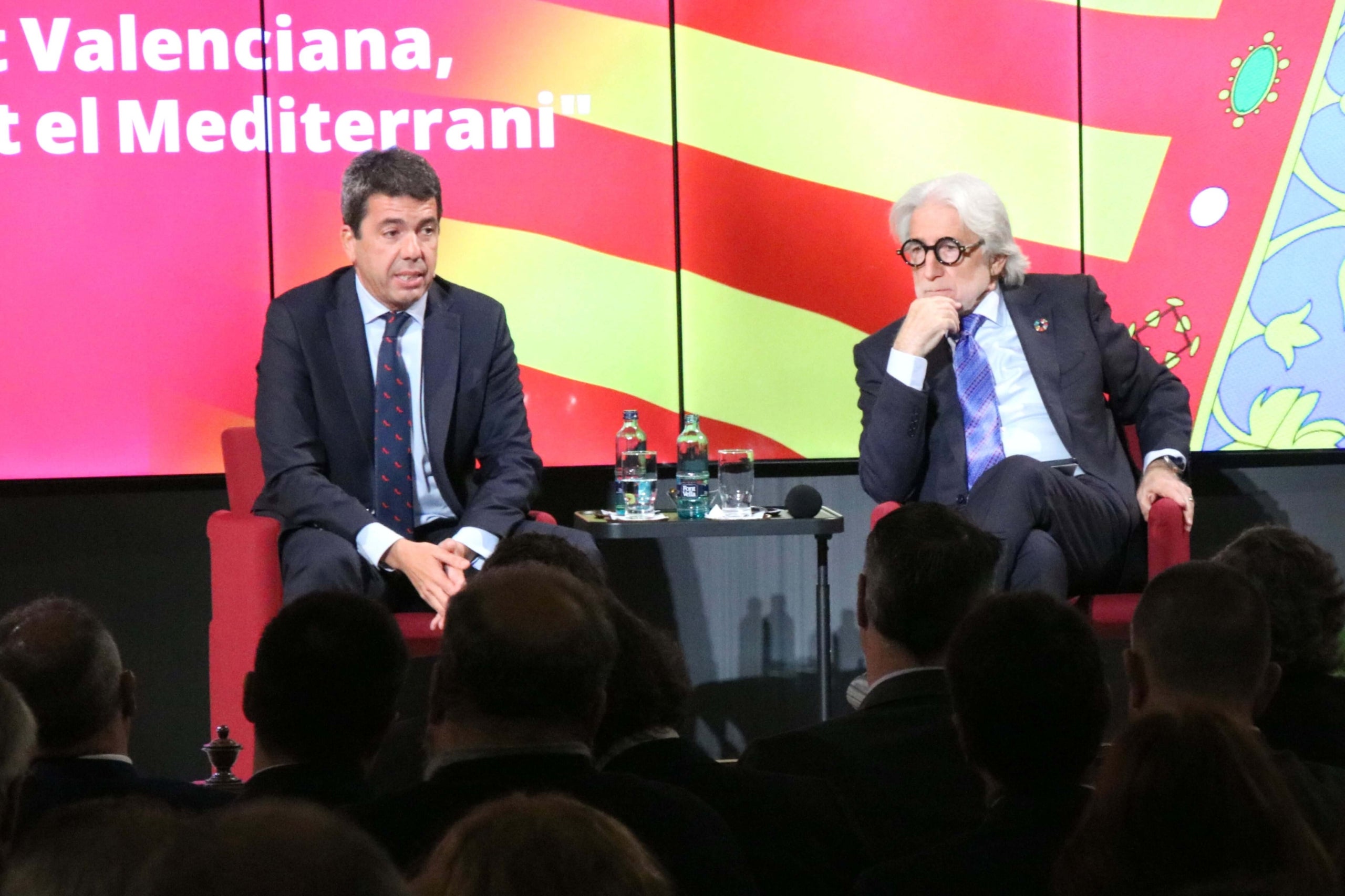 El president valencià, Carlos Mazón, intervé a la seu de la patronal catalana Foment del Treball / Agència Catalana de Notícies