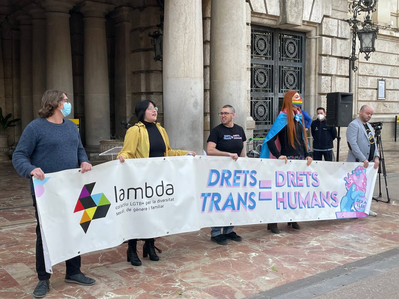 Protesta de Lambda en un