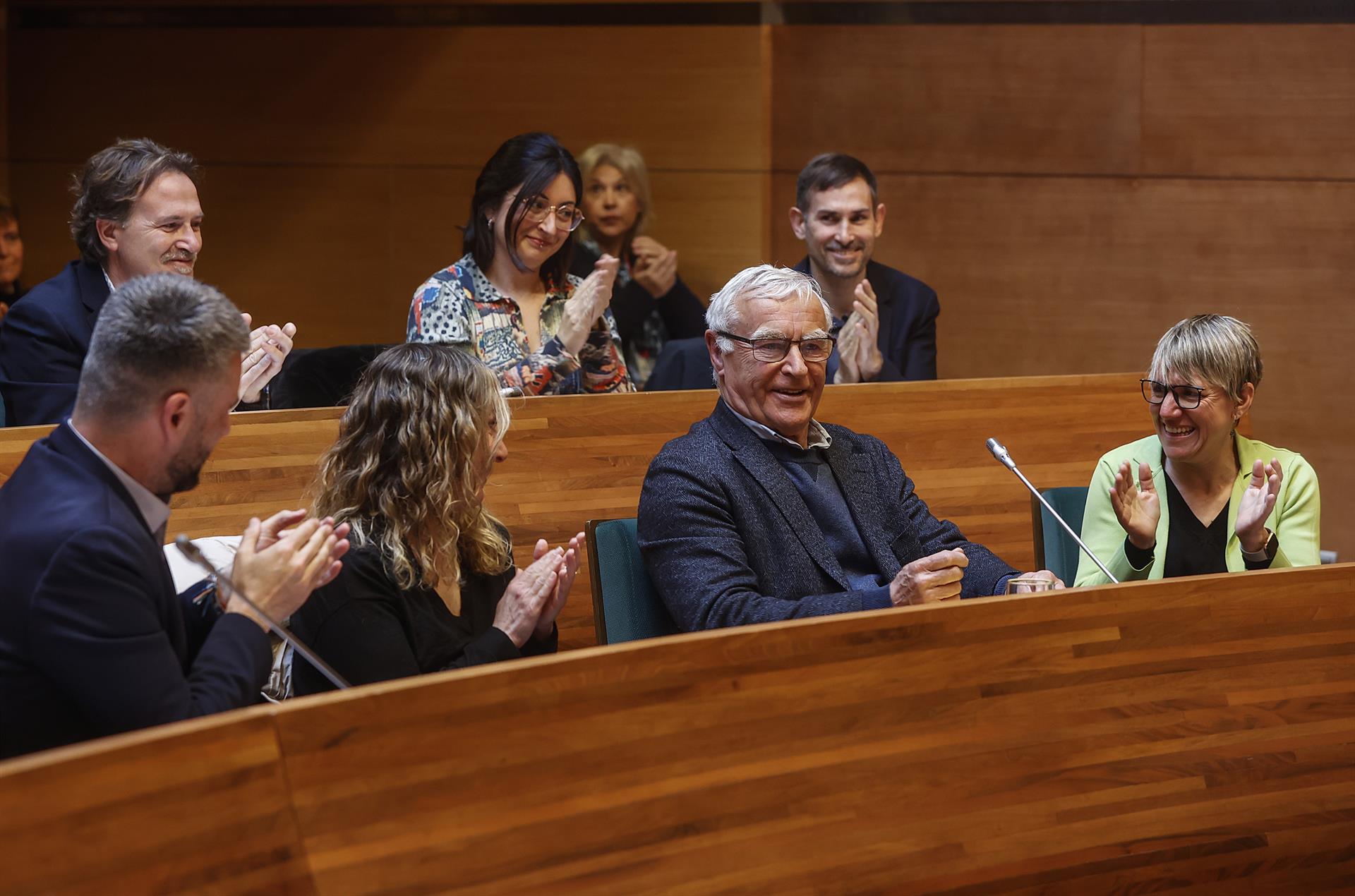 Joan Ribó després del seu discurs de comiat en el ple de l'Ajuntament de València | Rober Solsona | EP