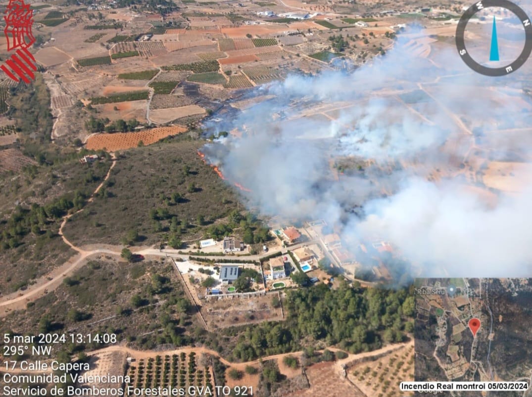 Incendi a Real (Ribera Alta) / @GVA112