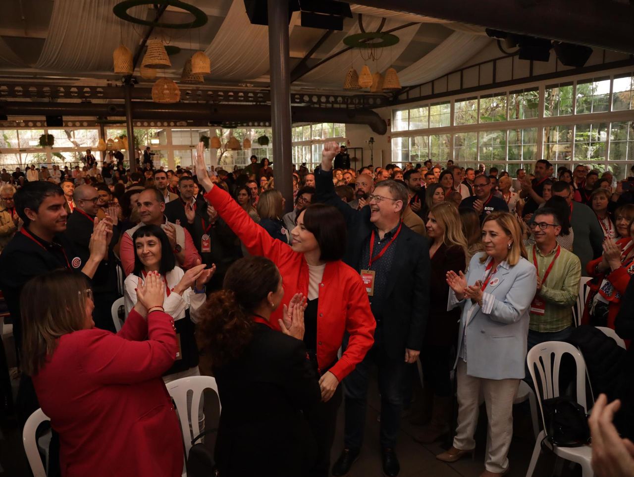 Diana Morant i Ximo Puig en el congrés del PSPV | Europa Press