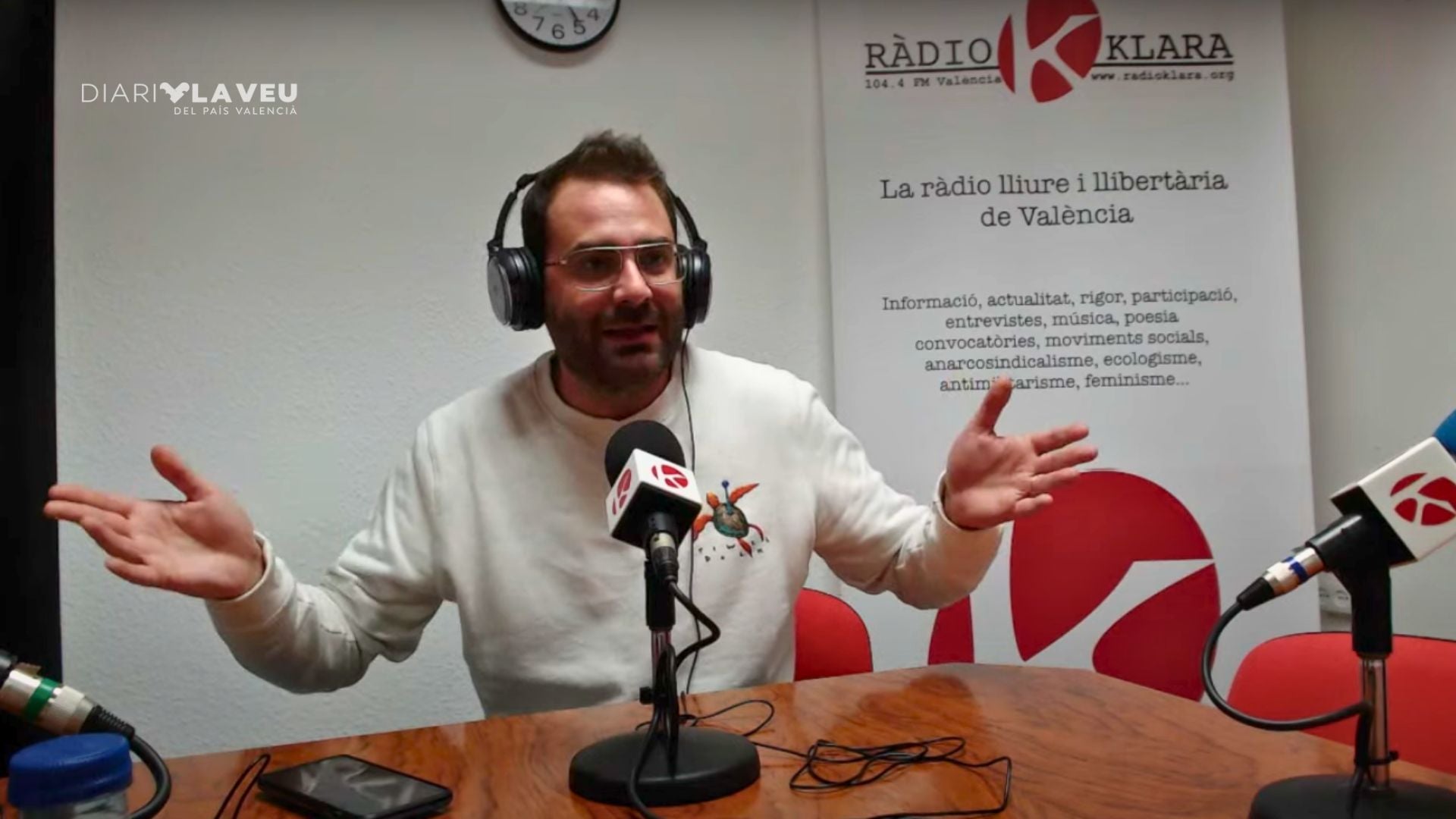 Marco va estar al pòdcast de la Nostra Veu als estudis de Ràdio Klara