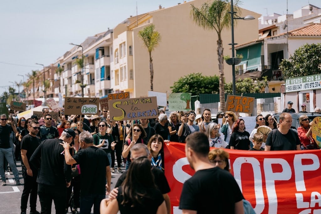 Protesta contra el PAI de la Serreta a la Nucia (Marina Baixa)