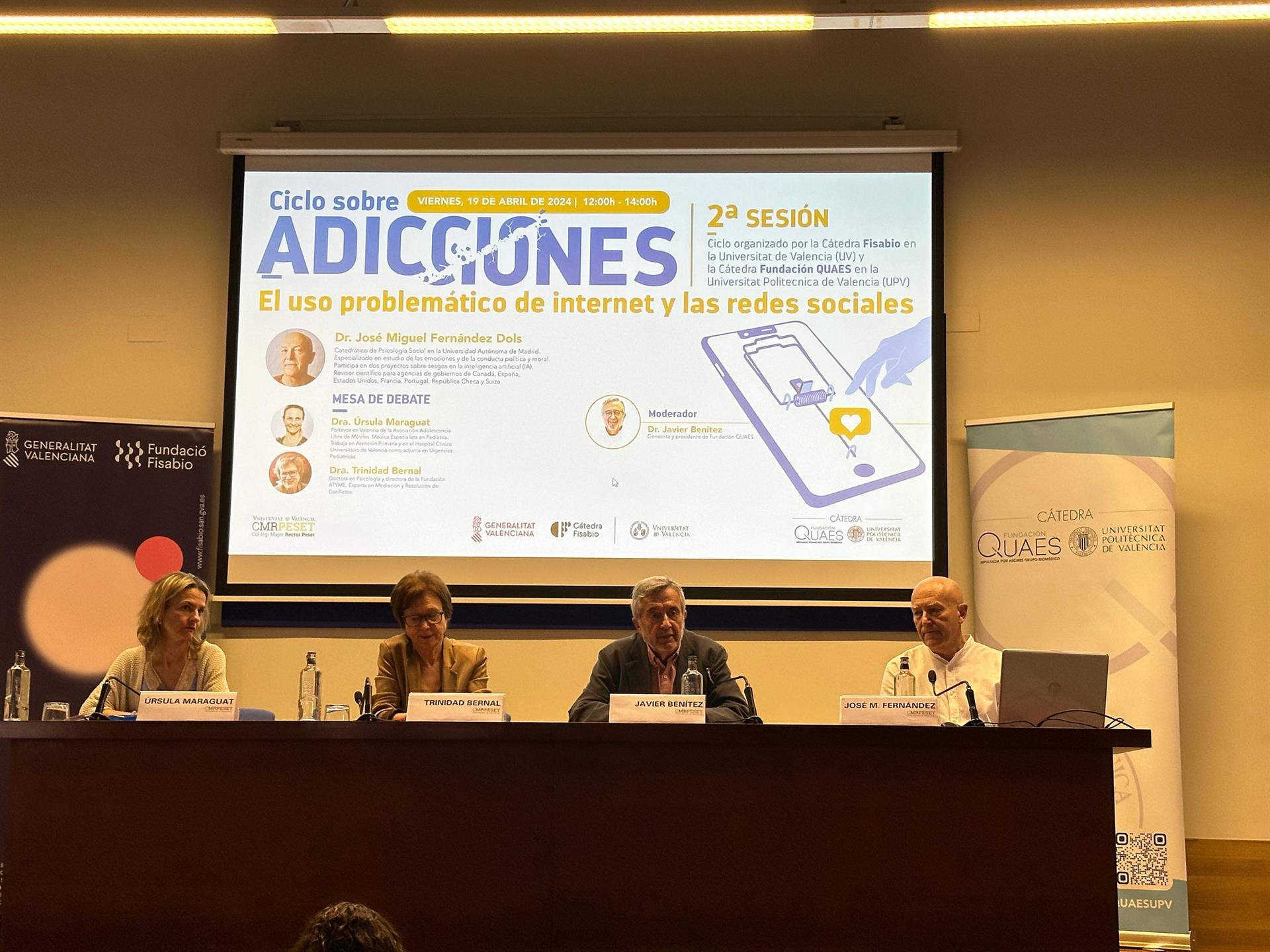 Sessió del Cicle Addiccions de les Càtedres Fisabio-UV i QUAES-UPV