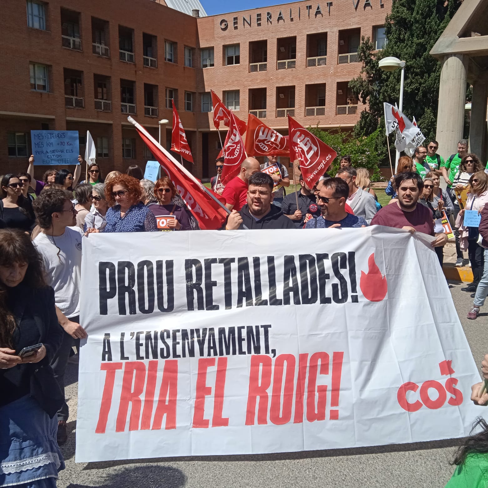Manifestació del sindicat COS a València