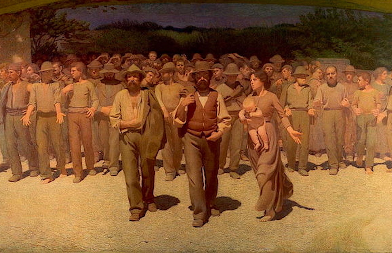 Giuseppe Pellizza da Volpedo, «El quart estat» (1901)