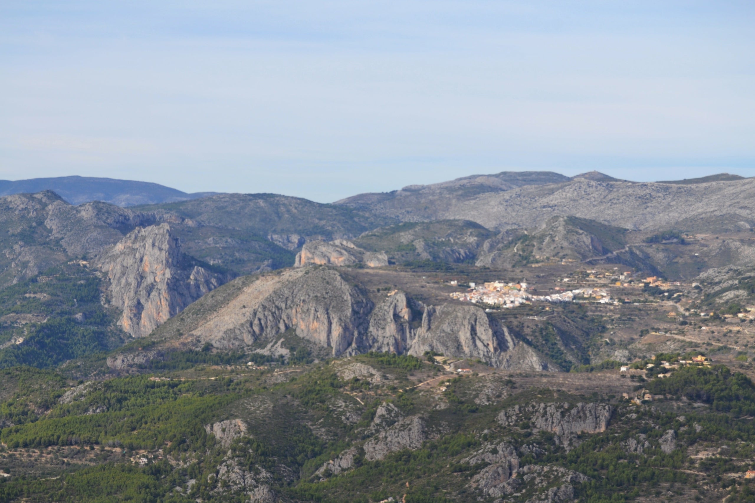 Tàrbena des de la serra de Bèrnia