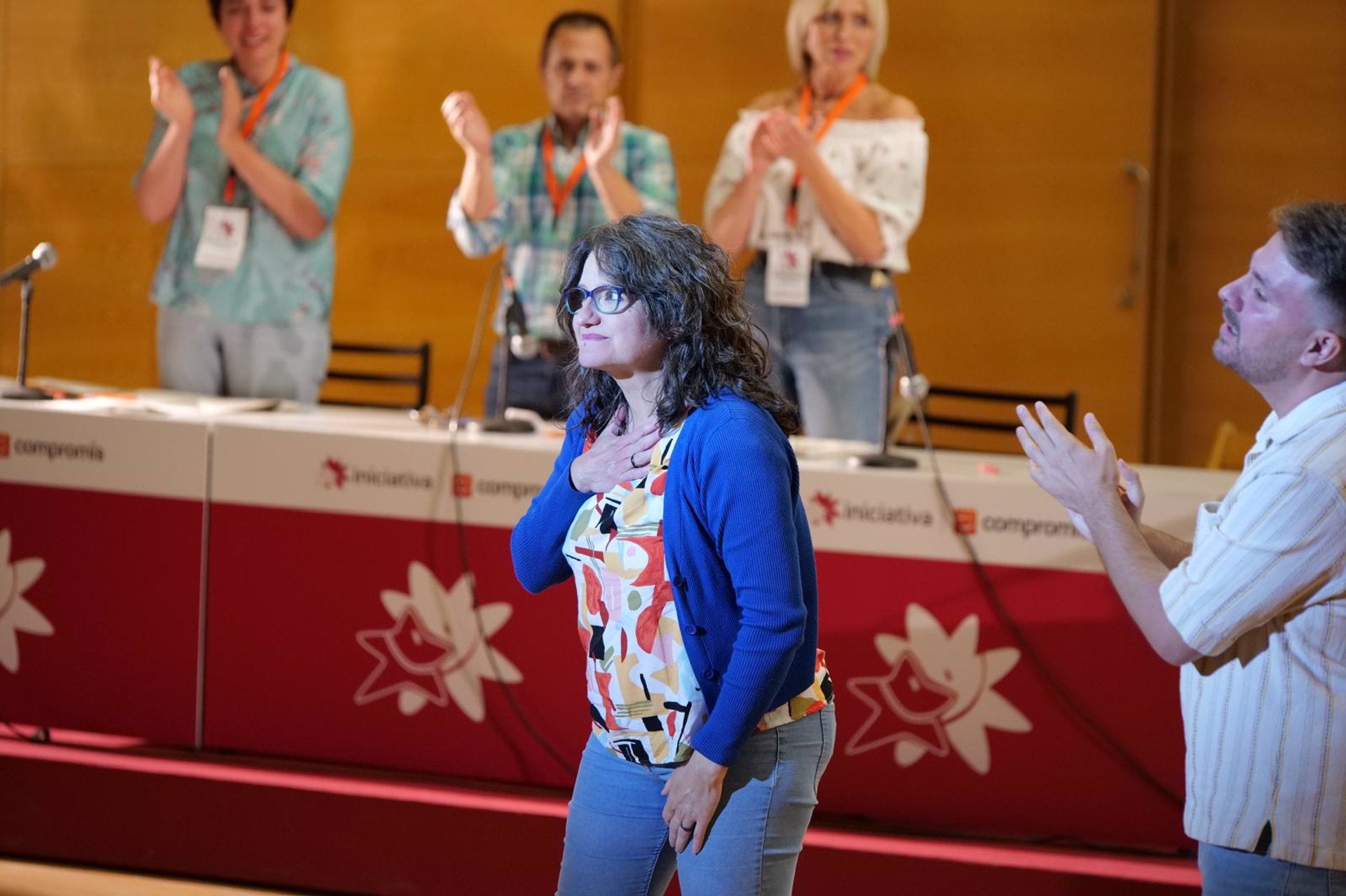  Mónica Oltra en una assemblea d'Iniciativa
