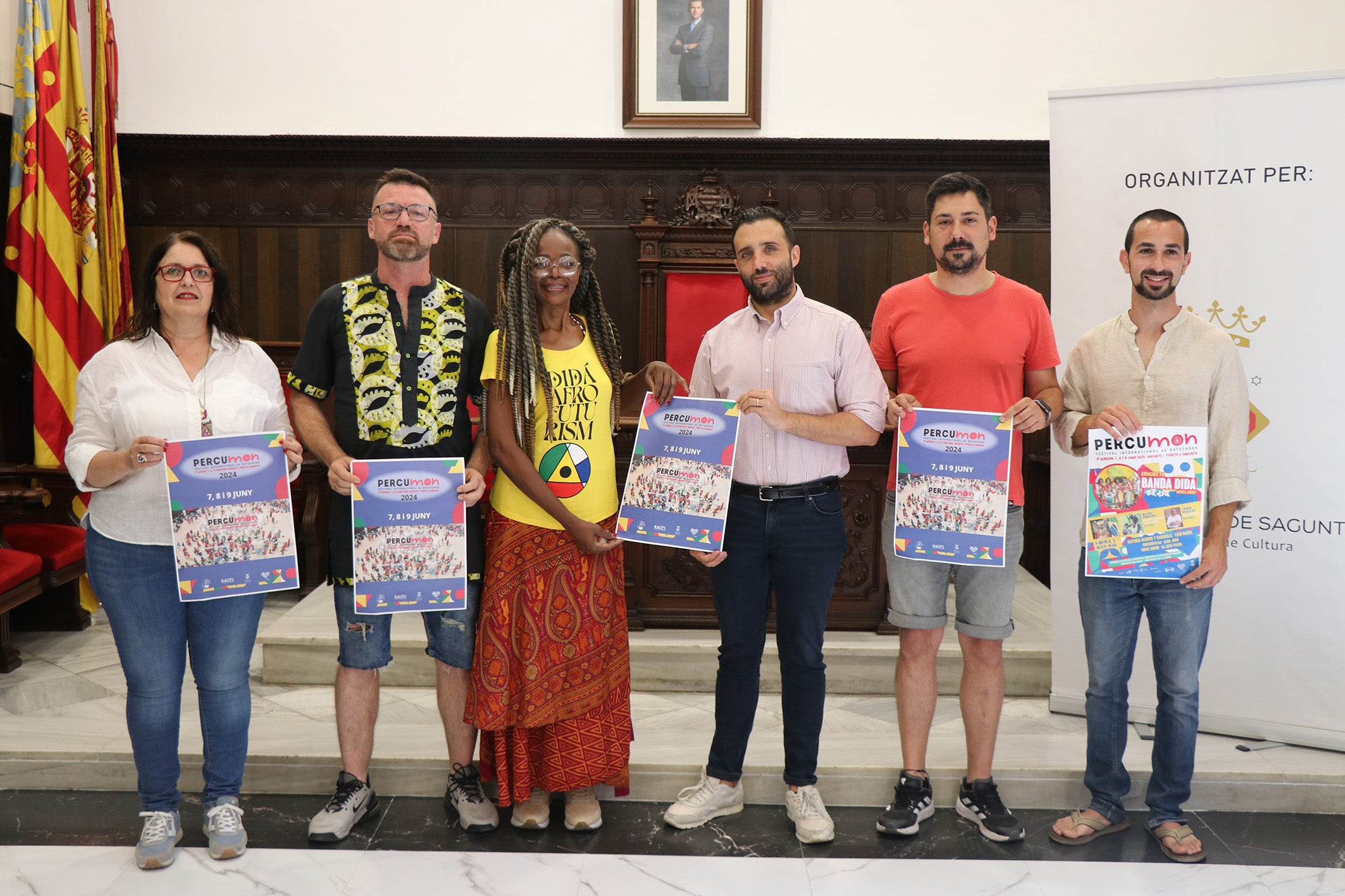 Presentació del festival Percumon a l'Ajuntament de Sagunt (Camp de Morvedre)