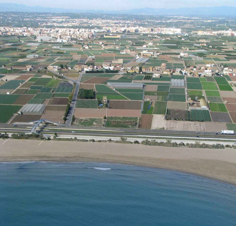 Panoràmica de Meliana (Horta Nord) des de la costa
