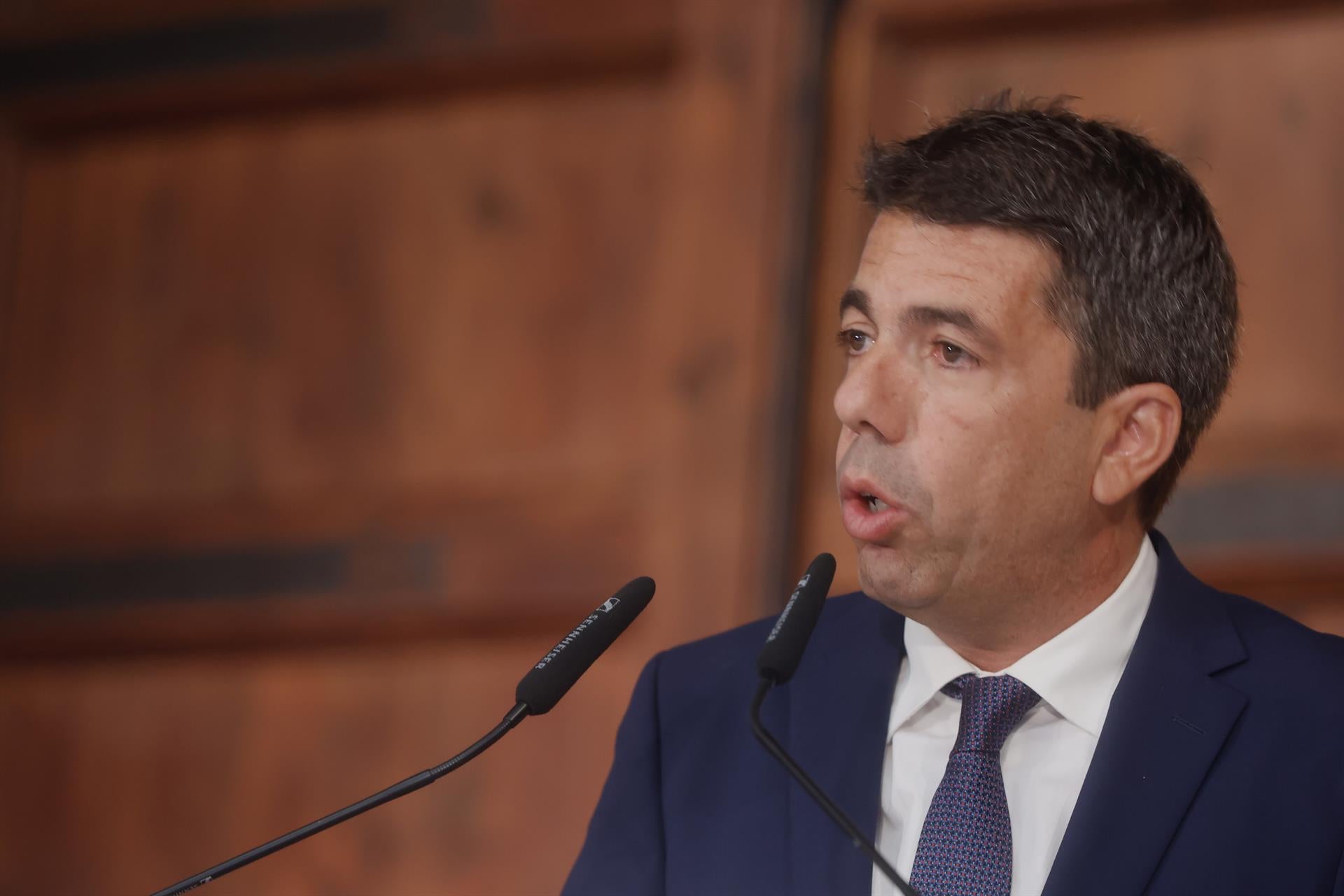 El president del govern valencià, Carlos Mazón, compareix al Palau de la Generalitat | Rober Solsona | EP