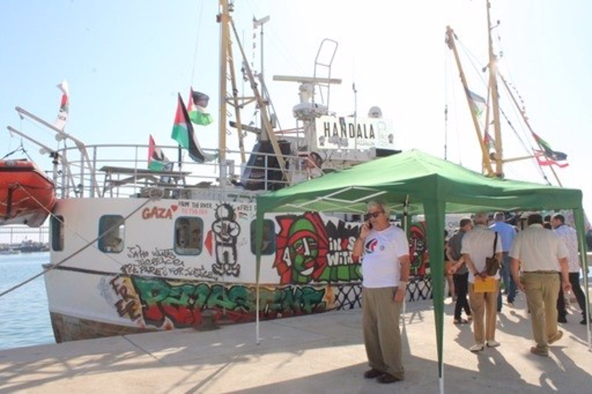 El vaixell Handala arriba a Dénia per a denunciar l'actitud d'Israel contra Palestina / Europa Press