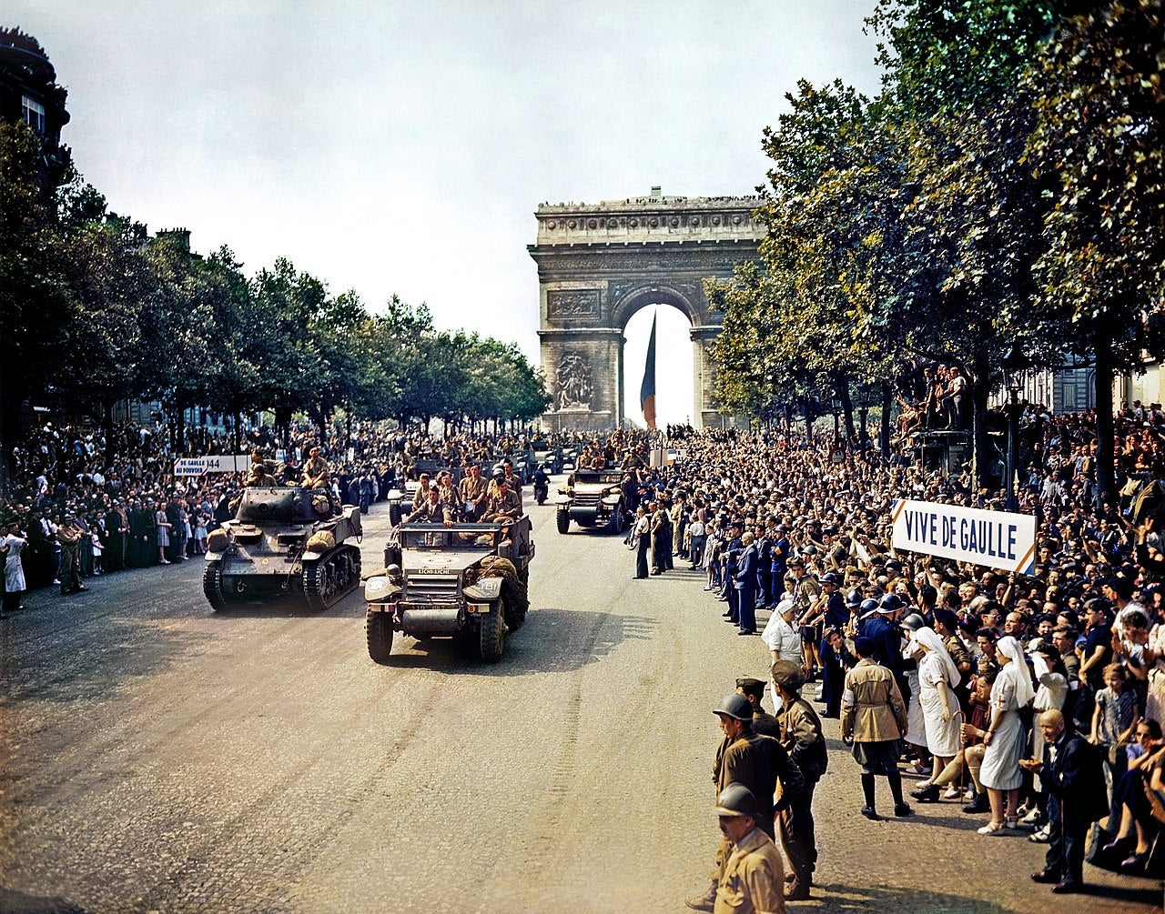 Desfilada per l'Alliberament de París a l'agost de 1944