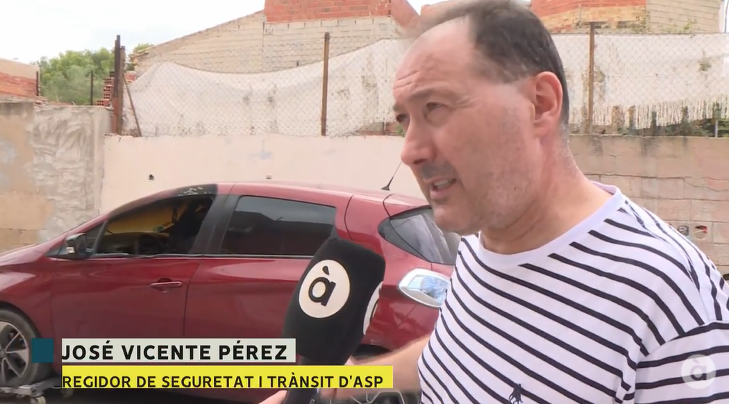 José Vicente Pérez, regidor de Seguretat d'Asp. Imatge: À Punt