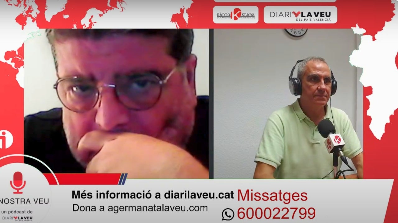 Francesc Viadel i Carles Porcel en el pòdcast de la Veu