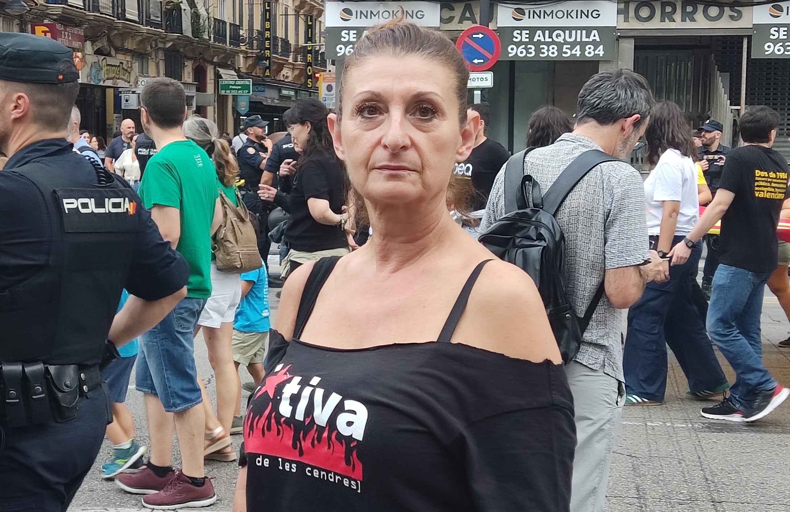 Olga Martín va patir un escorcoll policial abusiu en la manifestació del 9 d'Octubre | DLV