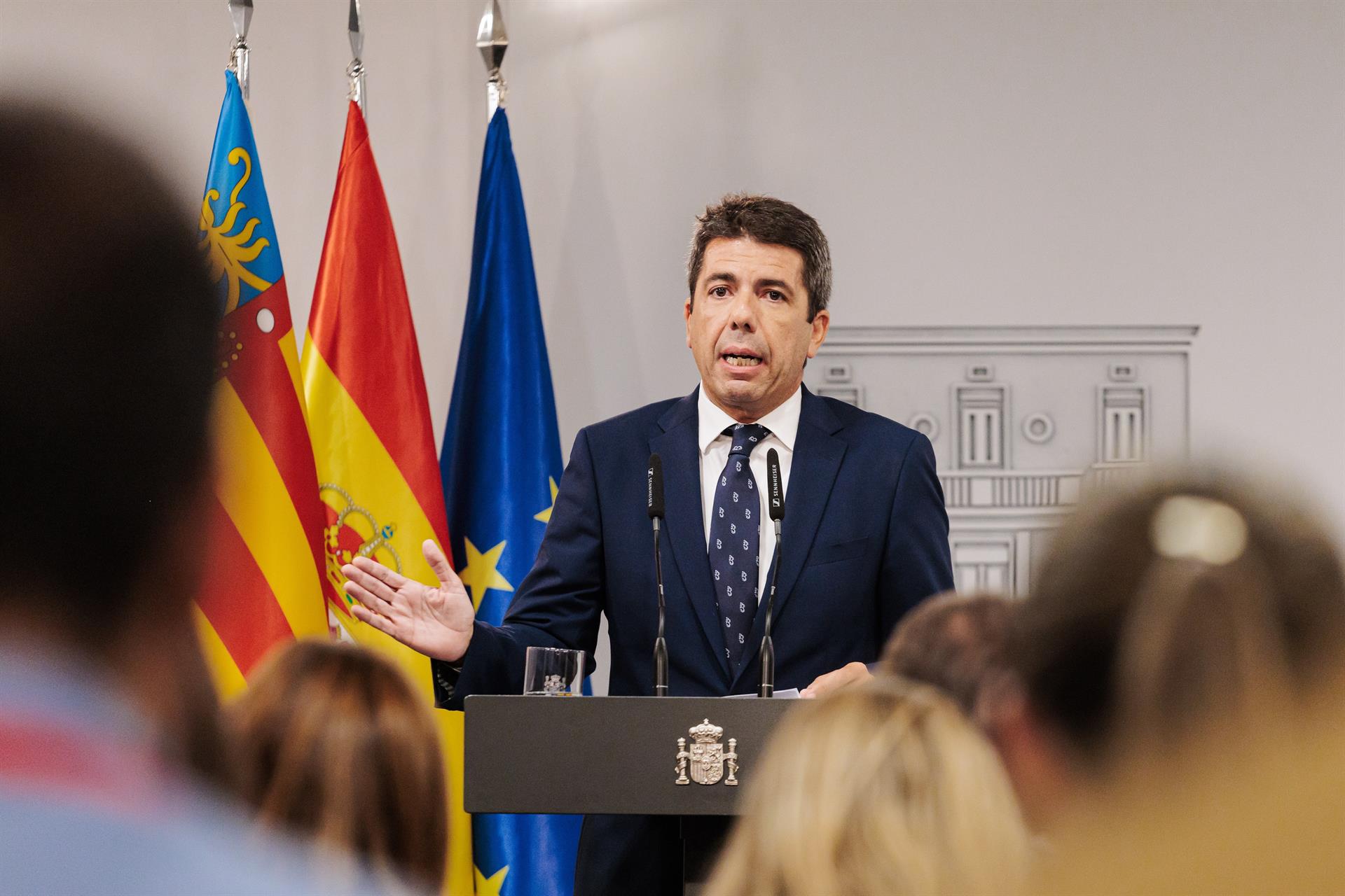 Roda de premsa del president Mazón a la Moncloa / Europa Press