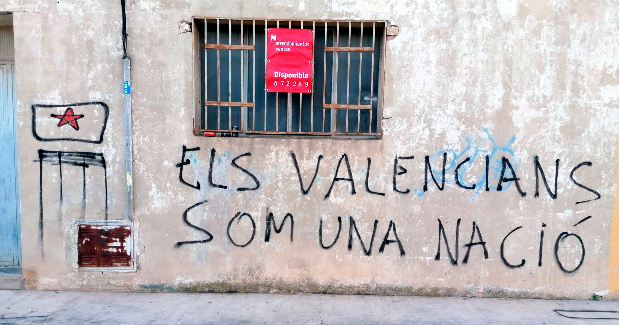 Pintada difosa per República Valenciana / Partit Valencianista Europeu