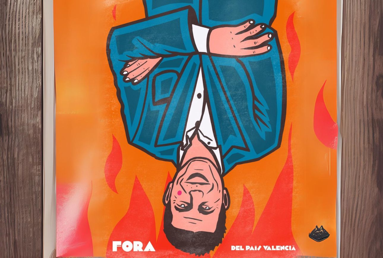 Disseny de Cesc Roca sobre el president Mazón