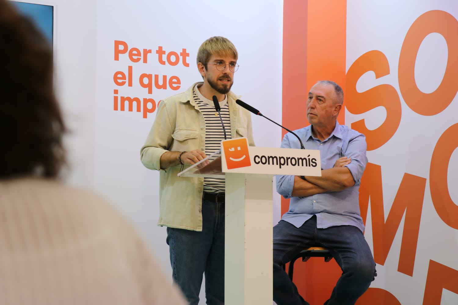 Francesc Roig i Joan Baldoví en roda de premsa / Compromís