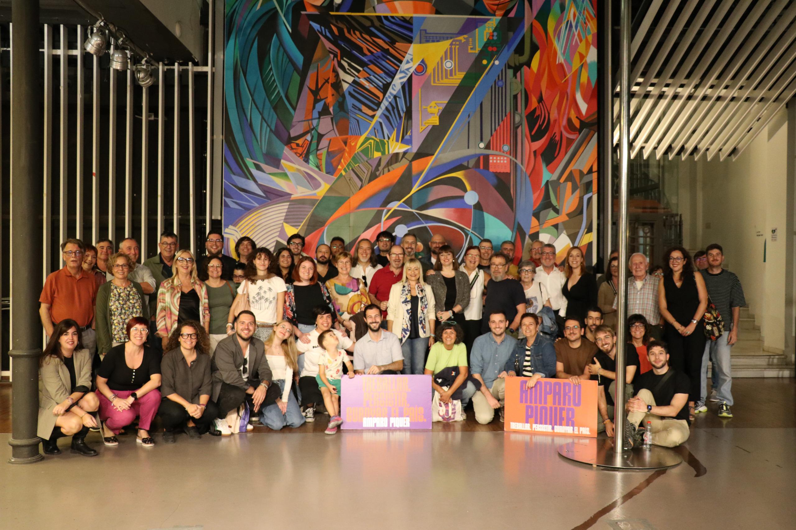 Membres de la candidatura d'Amparo Piquer al congrés de Més