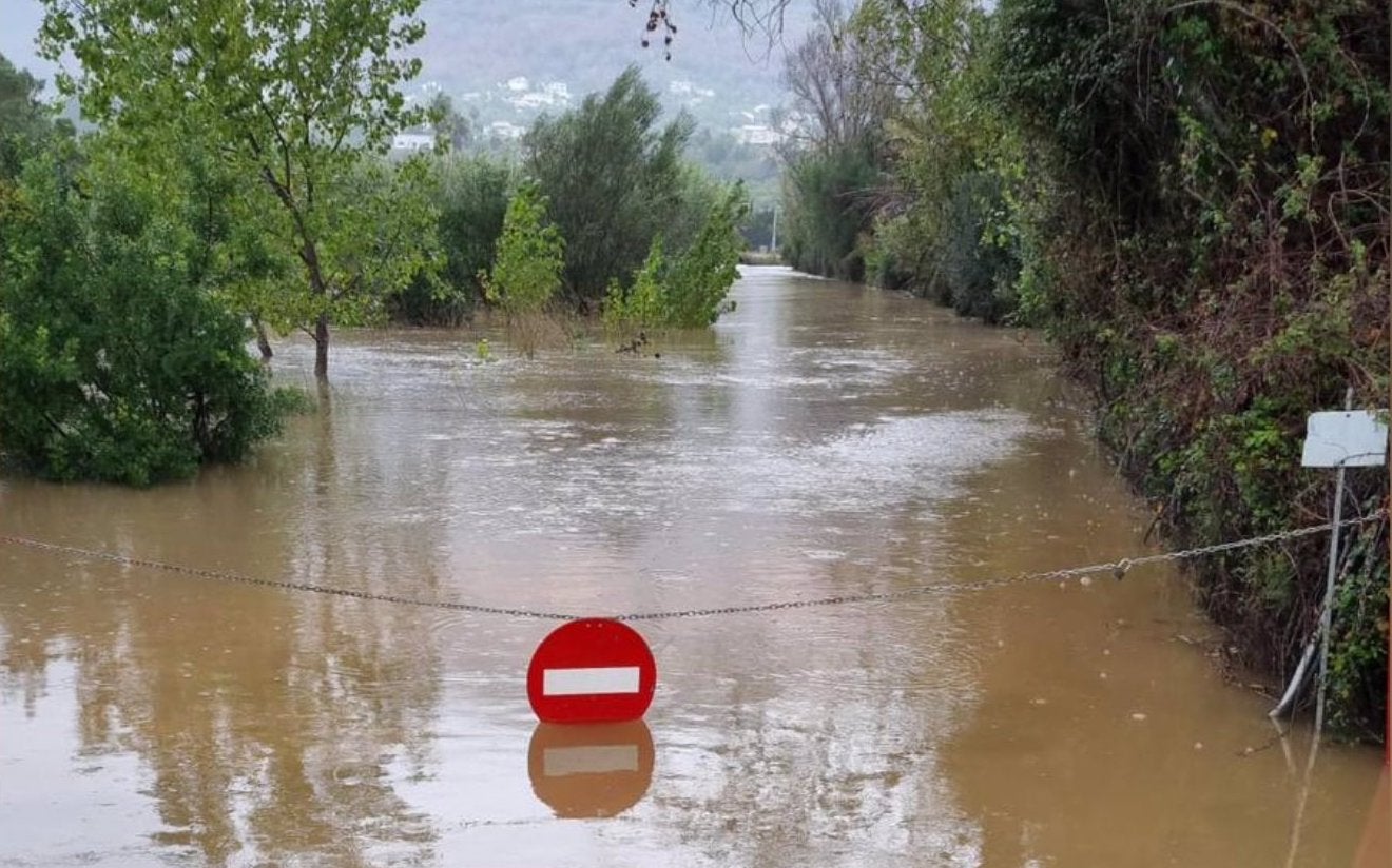 Desbordament de la Barranquera, a Xàbia
