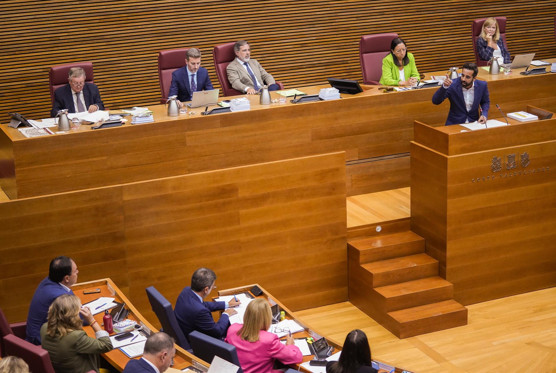El síndic del PSPV a Les Corts, José Muñoz, en una intervenció el 15 de novembre del 2024 | Jorge Gil | EP