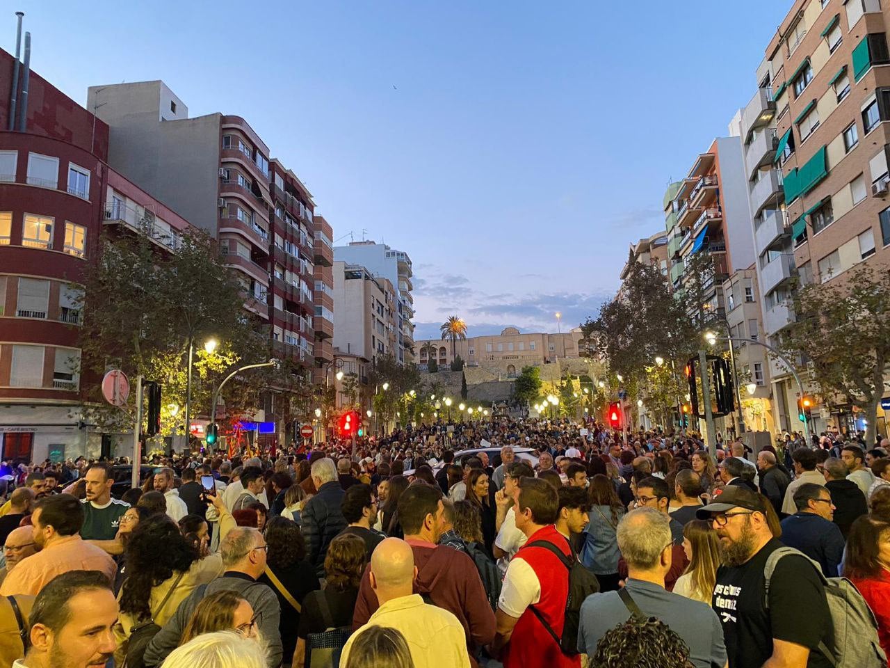 Manifestació a Alacant demanant la dimissió del president valencià, Carlos Mazón