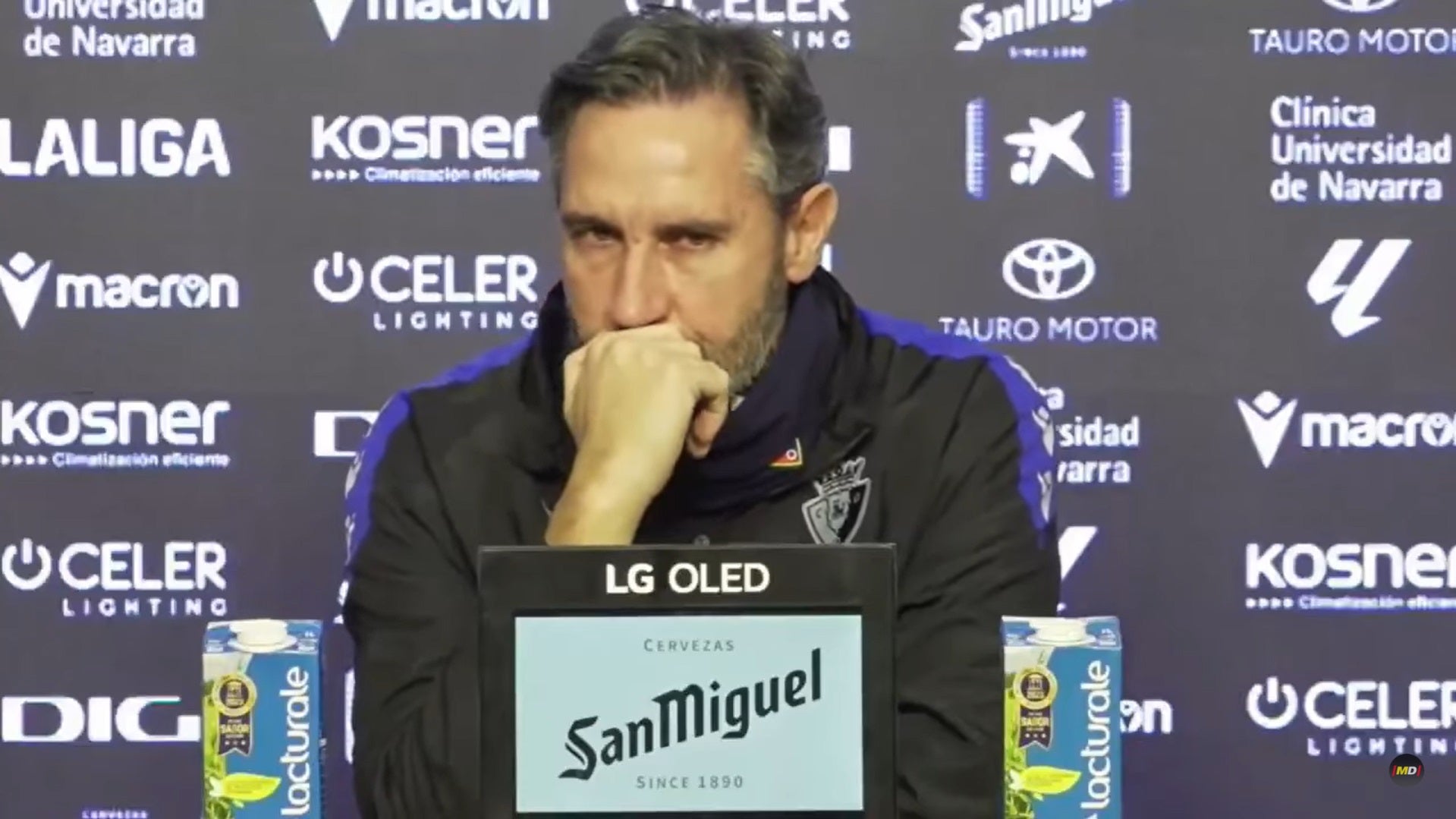 Vicente Moreno, entrenador d'Osasuna, en roda de premsa